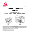 GENERATOR USER MANUAL - arkansas outdoor power equipment