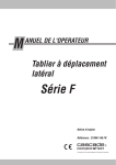 Tablier &agrave; d&eacute;placement lat&eacute;ral