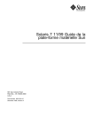 Solaris 7 11/99 Guide de la plate-forme matÃ…Â©rielle Sun
