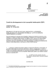 Comit&eacute; du d&eacute;veloppement et de la propri&eacute;t&eacute; intellectuelle