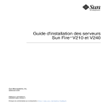 Sun Fire V210 and V240 Servers Installation Guide - fr