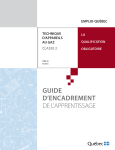 GUIDE D`ENCADREMENT DE L`APPRENTISSAGE - Emploi