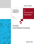 GUIDE D`APPRENTISSAGE - CHAUFFAGE - Emploi