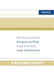 Gebruik & onderhoud Reinigung und Pflege Usage