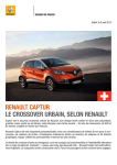 RENAULT CAPTUR LE CROSSOVER URBAIN, SELON RENAULT