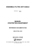 ensemble filtre anti sable manuel d`entretien equipement