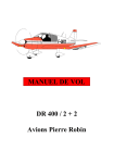MANUEL DE VOL DR 400 / 2 + 2 Avions Pierre Robin