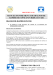 MANUEL D`ENTRETIEN ET DE DIAGNOSTIC RAPIDE