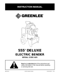 555® Deluxe Electric Bender - Northend Rental & Construction Supply