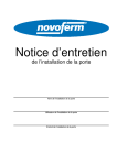 Notice d`entretien