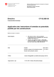 Directive CT 02.020-35 Application des instructions d`entretien