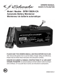Model / Modèle : SFM-1562A-CA Automatic Battery Maintainer