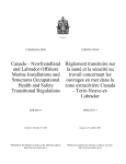 Règlement transitoire sur la santé et la sécurité au