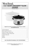 6 & 7 quart crockery™ slow cooker - West Bend®