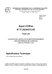 Appel d`Offres N° IT-2524/ST/LHC Spécification Technique