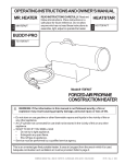 forced-air propane construction heater