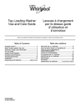 Top-Loading Washer Use and Care Guide Laveuse _ chargement