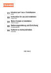 Istruzioni per l`uso e l`installazione Instructions for use and