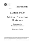 Custom 8000® Moteur d`Induction Horizontal