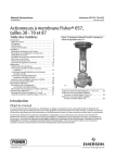 Actionneurs à membrane Fisherr 657, tailles 30 - 70 et 87