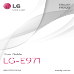LG Optimus G E971 Guide de l`utilisateur