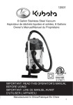 8 Gallon Stainless Steel Vacuum Aspirateur de déchets liquides et