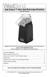 AIR CRAZY&trade; HOT AIR POPCORN POPPER