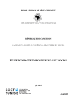 &Eacute;TUDE D`IMPACT ENVIRONNEMENTAL ET SOCIAL