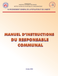 Manuel d`Instructions du Responsable de Commune
