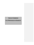 CODE DE COMMERCE DE LA REPUBLIQUE