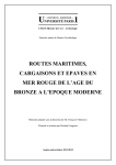 Routes maritimes, cargaisons et épaves en mer Rouge de l`âge du