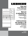 Use and Care Manual Manuel d`utilisation et d`entretien