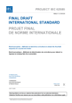 final draft international standard projet final de norme internationale