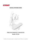 PERCEUSE FRAISEUSE TARAUDEUSE Modèle OT2226