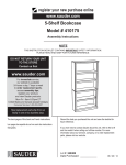 5-Shelf Bookcase Model # 410175
