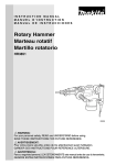 Rotary Hammer Marteau rotatif Martillo rotatorio