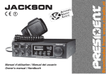 JACKSON Manuel d`utilisation / Manual del usuario