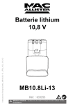 MB10.8Li-13 Batterie lithium 10,8 V