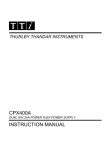CPX400A Instruction Manual - Iss 1