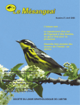 Numéro 27, Avril 2008 - La Société du loisir ornithologique de l
