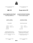 Bill 139 Projet de loi 139 - the Legislative Assembly of Ontario