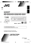 Control panel &mdash; KD-G333/KD-G332/KD-G331
