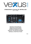 STM3030 Mixer 4 Channel, BT, MP3/Rec/LED