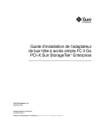 Guide d installation de l adaptateur de bus hôte à accès simple FC 2