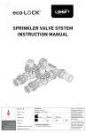 Sprinkler ValVe SyStem inStruction manual