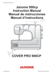 Janome 900CP manual