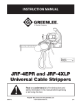 JRF-4EPR and JRF-4XLP Universal Cable Strippers