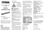 MANUEL D`INSTRUCTIONS III - Liste des Pièces - Titan