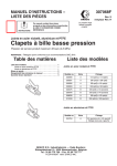 307068s , Clapets à bille basse pression