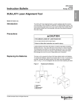 Instruction Bulletin XUS-LAT1 Laser Alignment